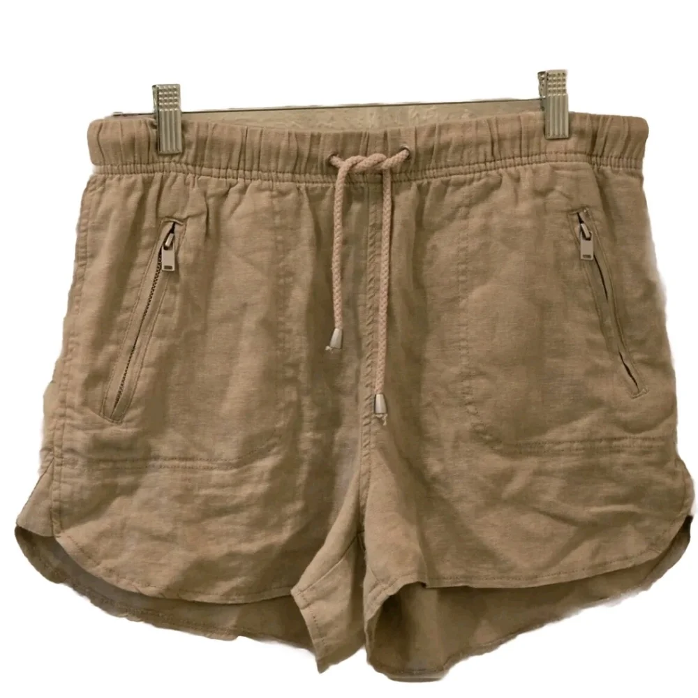 Blank NYC Linen Cargo Shorts Beige Size 28 Lightweight Summer Beach Casual NWT - Picture 5 of 16